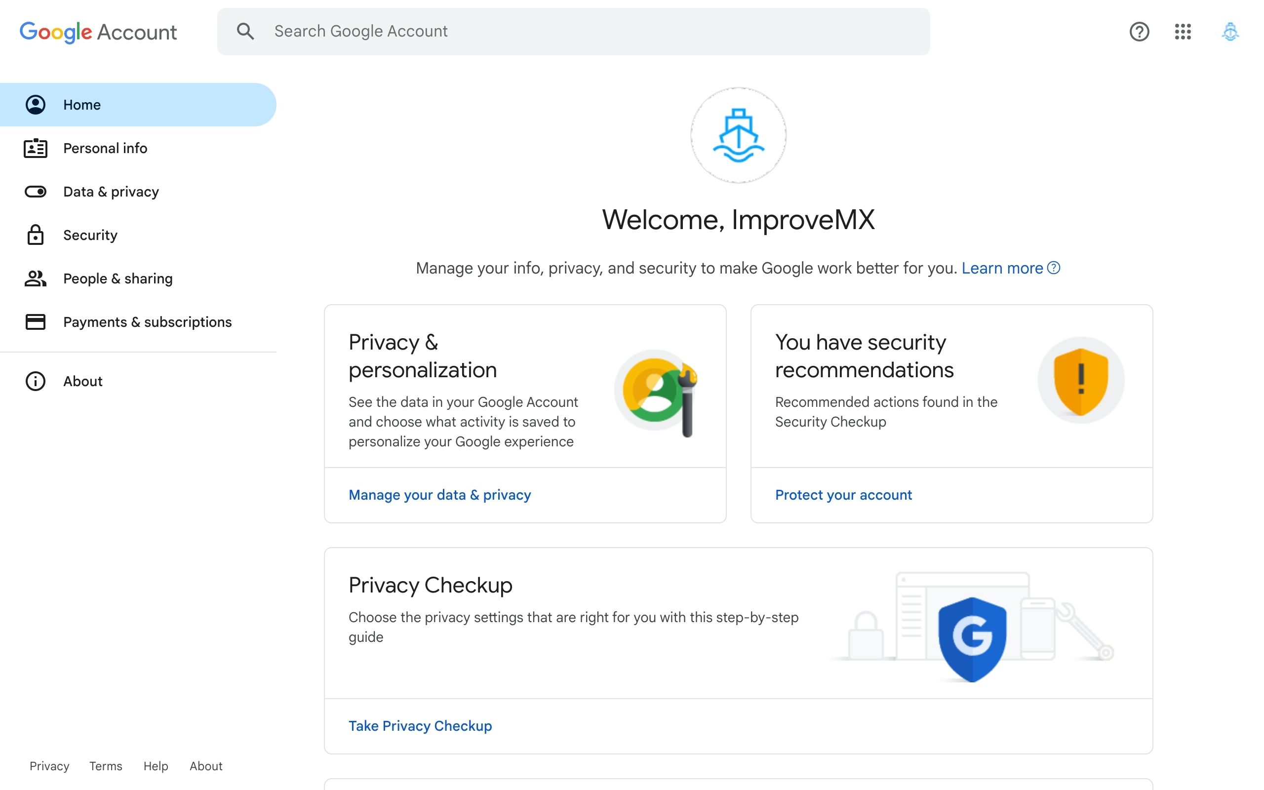 Upload your logo as profile picture